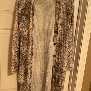 Snake print colon cardigan